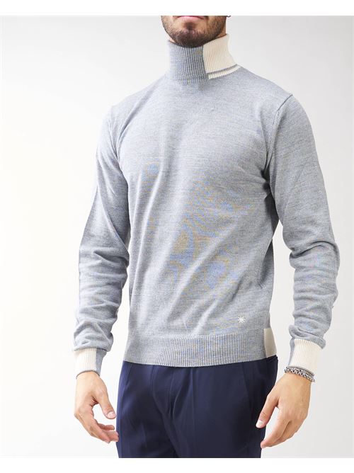 High neck sweater with contrasting profiles Manuel Ritz MANUEL RITZ | Sweater | 3532M50223383597